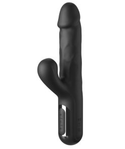 FETISH FANTASY SERIES - SONIX SILICONE THRUSTER RABBIT VIBRATOR BLACK