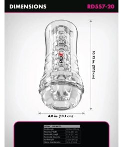 PDX ELITE - VIEWTUBE PLUS SEE-THRU EZ-GRIP TRANSPARENT STROKER 21 CM - slika 3
