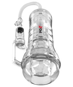 PDX ELITE - VIEWTUBE VAC XXL TRANSPARENT STROKER WITH SUCTION PUMP 27.3 CM