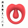 INTENSE - RUSSELL VIBRATING PENIS RING WITH CLITORIS STIMULATION RED
