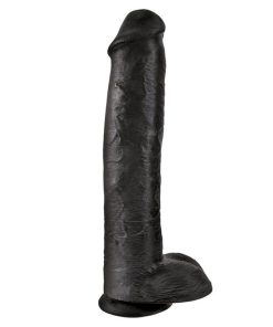 KING COCK - REALISTIC DILDO WITH TESTICLES 38 CM BLACK