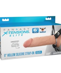 FANTASY X-TENSIONS ELITE - 15.2 CM HOLLOW SILICONE STRAP-ON