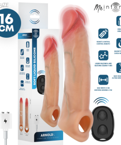 MR INTENSE - ARNOLD L VIBRATOR SILICONE PENIS SLEEVE WITH REMOTE CONTROL 16 CM -Ø- 4.5 CM
