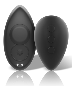 BLACK&SILVER - PRESTON RECHARGEABLE SILICONE VIBRATOR PANTIE BLACK
