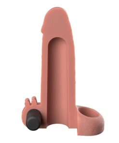 FANTASY X-TENSIONS - VIBRATING REAL FEEL 5CM PENIS EXTENSION SLEEVE BEIGE - slika 2