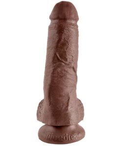 Alternative view of KING COCK 8" COCK BROWN WITH BALLS 20.3 CM