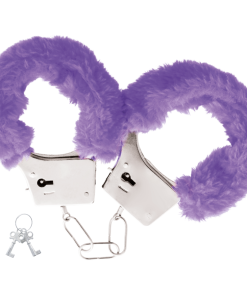 DARKNESS - LILAC LINED METAL HANDCUFFS - slika 2