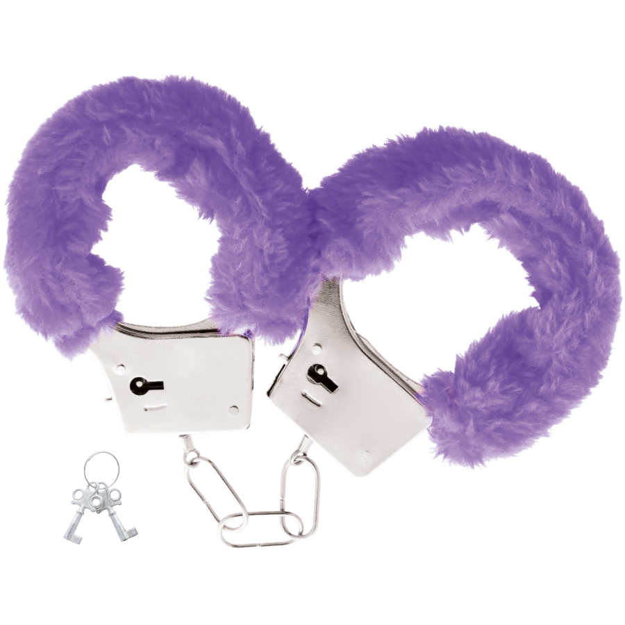 DARKNESS - LILAC LINED METAL HANDCUFFS - slika 2