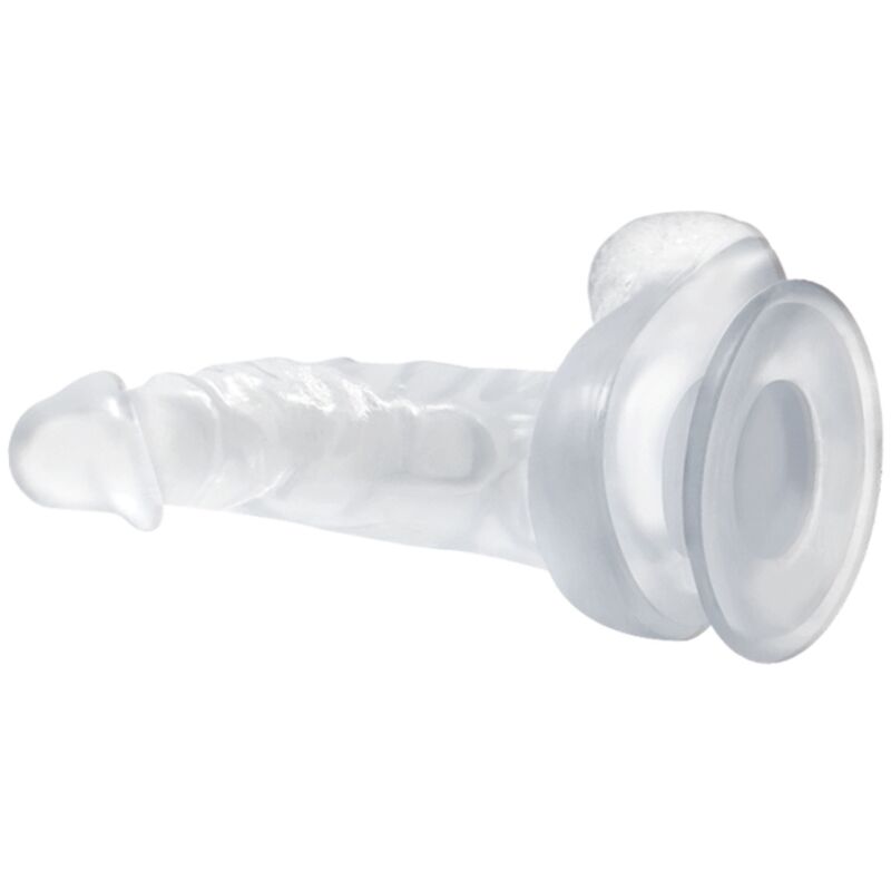 BAILE - REALISTIC DILDO WITH SUCTION CUP AND TESTICLES 16.7 CM TRANSPARENT - slika 2