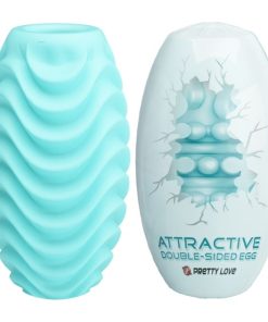 PRETTY LOVE - TURQUOISE DOUBLE SIDED MASTURBATOR EGG