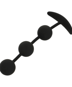 Alternative view of BLACK&SILVER - HARRY ANAL ROSARY 3 SILICONE SPHERES 14 CM