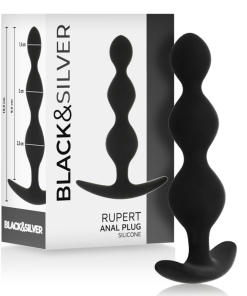 BLACK&SILVER - RUPERT ANAL BALL CHAIN 10 CM
