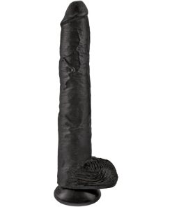 Alternative view of KING COCK - REALISTIC PENIS WITH BALLS 30.5 CM BLACK