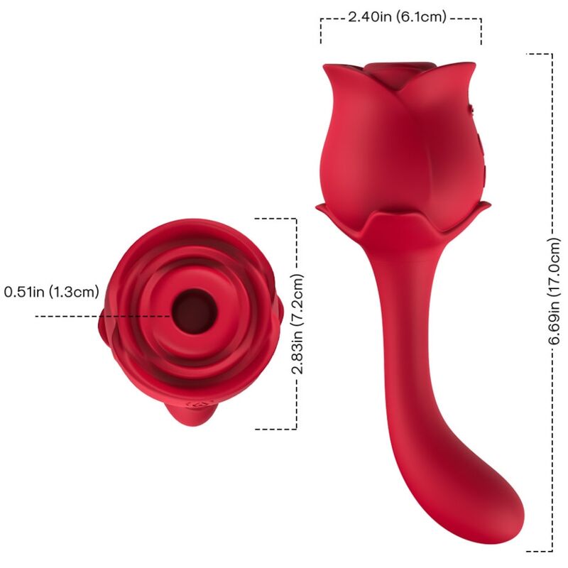 ARMONY - ROSELOVER CLITORIS SUCTION & STIMULATOR RED - slika 3