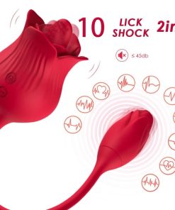 ARMONY - PINK CLITORIS STIMULATOR VIBRATOR WITH TAIL 10 MODES RED