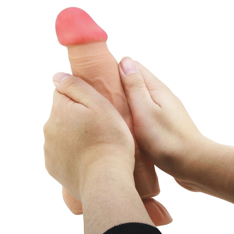 PRETTY LOVE - SLIDING SKIN SERIES REALISTIC DILDO WITH SLIDING SKIN SUCTION CUP REMOTE CONTROL FLESH 21.8 CM - slika 3