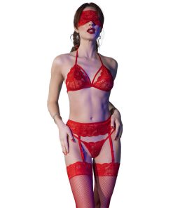CHILIROSE - CR 4467 SET FOUR PIECES RED L/XL