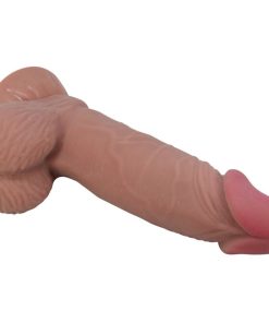 PRETTY LOVE - SLIDING SKIN SERIES REALISTIC DILDO WITH SLIDING BROWN SKIN SUCTION CUP 19.4 CM - slika 3