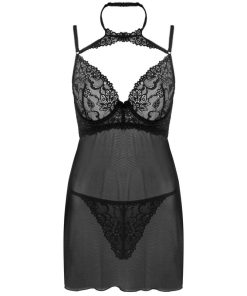 LIVCO CORSETTI FASHION - BINELLA SET BABYDOLL + THONG BLACK - slika 3