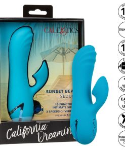 CALEXOTICS - SUNSET BEACH SEDUCER VIBRATOR & STIMULATOR 10 FUNCTIONS BLUE