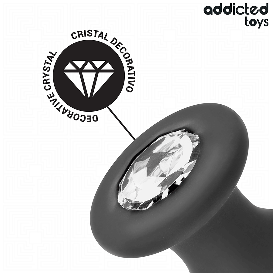 ADDICTED TOYS - ANAL PLUG WITH JEWEL SILICONE SIZE M 10.4 CM - slika 3