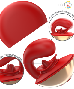 Alternative view of INTENSE - MARIAH VIBRATOR & STIMULATOR IN U SHAPE 10 VIBRATIONS RED