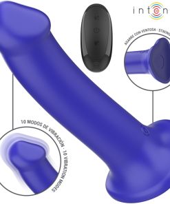 INTENSE - VICTORIA VIBRATOR WITH SUCTION CUP 10 VIBRATIONS DARK BLUE REMOTE CONTROL - slika 2