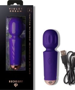 Alternative view of ROCKS-OFF - MINI RECHARGEABLE WAND 16 FUNCTIONS VIOLET DREAM