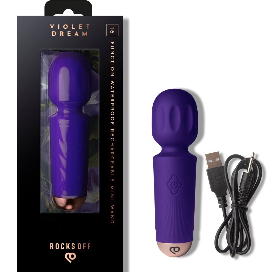 ROCKS-OFF - MINI RECHARGEABLE WAND 16 FUNCTIONS VIOLET DREAM - slika 2