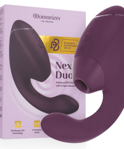 WOMANIZER - DUO NEXT DUAL CLITORAL & G-SPOT STIMULATOR DARK PURPLE