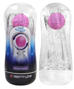PRETTY LOVE - 360º TEXTURED MASTURBATION CUP CLEAR