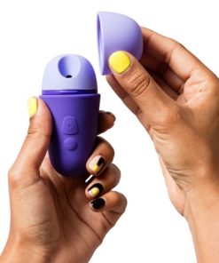 Alternative view of ROMP - FREE X CLITORAL STIMULATOR WITH LID 10 LEVELS RECHARGEABLE PURPLE