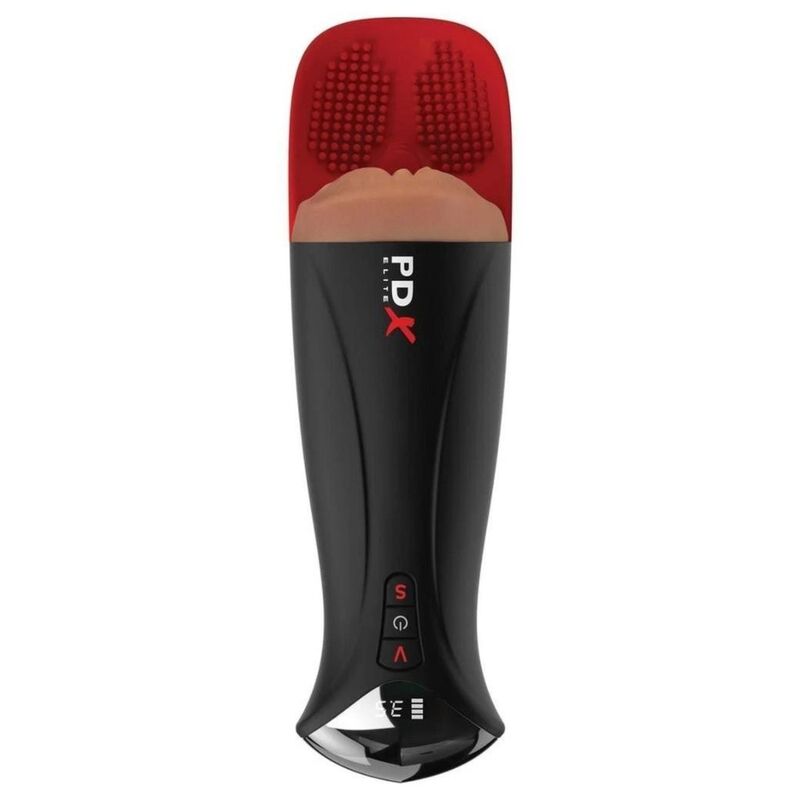 PDX ELITE - FAP-O-MATIC PRO XL AUTOMATIC VIBRATING STROKER BROWN 34.9 CM - slika 3