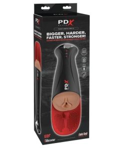 PDX ELITE - FAP-O-MATIC PRO XL AUTOMATIC VIBRATING STROKER BROWN 34.9 CM