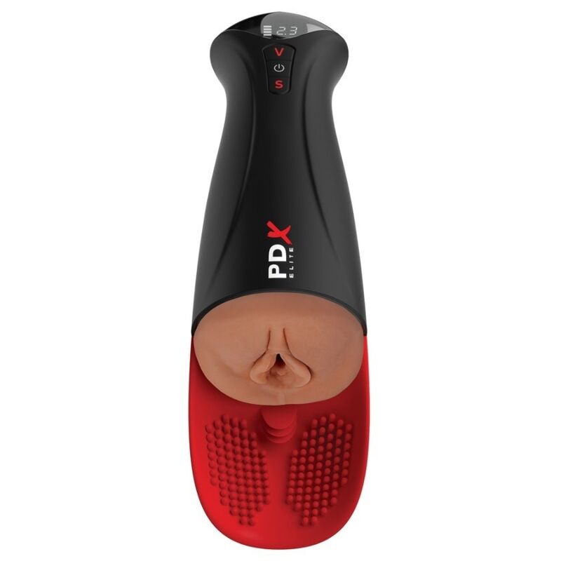 PDX ELITE - FAP-O-MATIC PRO XL AUTOMATIC VIBRATING STROKER BROWN 34.9 CM - slika 2