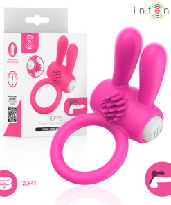 INTENSE - HOPPS VIBRATING PENIS RING WITH CLITORAL STIMULATION PINK