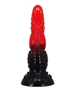 POWER MONSTERS - FIRE DRAGON FANTASY DILDO WITH SUCTION CUP 24.5 CM Ø 5.8 CM RED & BLACK