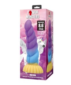 POWER MONSTERS - UNICORN TRICOLOR FANTASY SILICONE DILDO 22 CM Ø 5 CM - slika 3