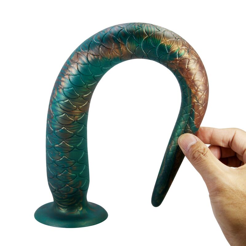 POWER MONSTERS - WILDWYRM TAIL BICOLOR FANTASY SILICONE DILDO 47 CM Ø 4 CM - slika 3