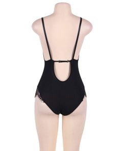 SUBBLIME - QUEEN PLUS TEDDY WITH CLEARS AND FRINGES BLACK - slika 3