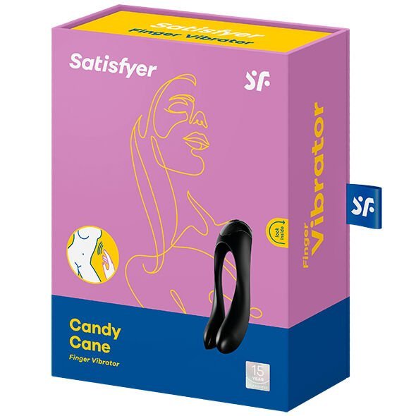 SATISFYER CANDY CANE PRSTNI VIBRATOR ČRN - slika 2