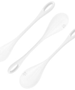 SATISFYER YONI POWER 1 KOMPLET ZA TRENING - BELA BARVA