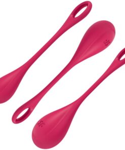 SATISFYER YONI POWER 1 KOMPLET ZA TRENING - RDEČA BARVA