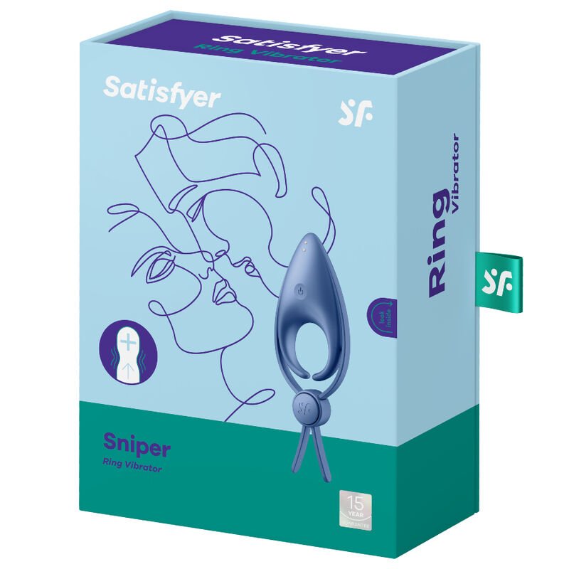 SATISFYER SNIPER OBROČKAST VIBRATOR MODER - slika 3