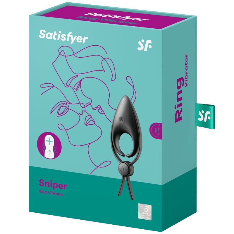 SATISFYER SNIPER OBROČKAST VIBRATOR ČRN - slika 3