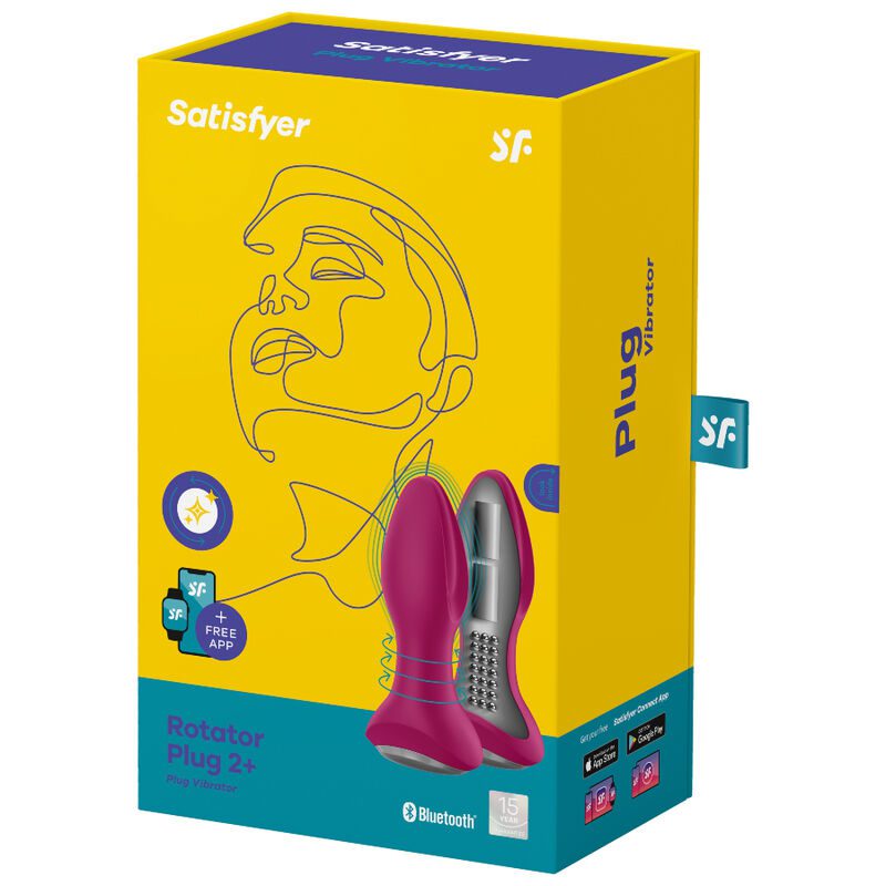 SATISFYER ROTATOR PLUG 2+ VIBRATING PLUG - RED - slika 5