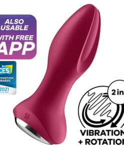 SATISFYER ROTATOR PLUG 2+ VIBRATING PLUG - RED