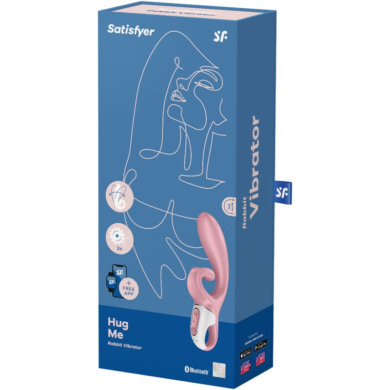 SATISFYER HUG ME RABBIT VIBRATOR - PINK - slika 4