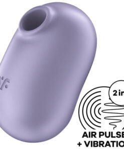 SATISFYER PRO TO GO 2 DOUBLE AIR PULSE STIMULATOR  VIBRATOR - VIOLET
