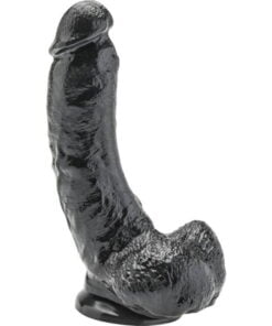 GET REAL - DILDO 20,5 CM WITH BALLS BLACK